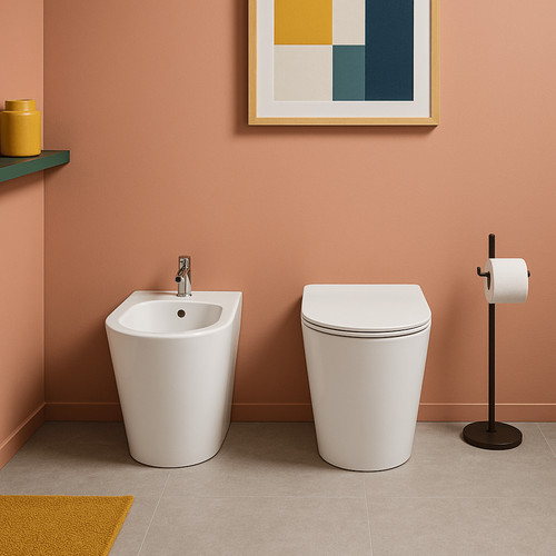 Coppia sanitari bagno filo
